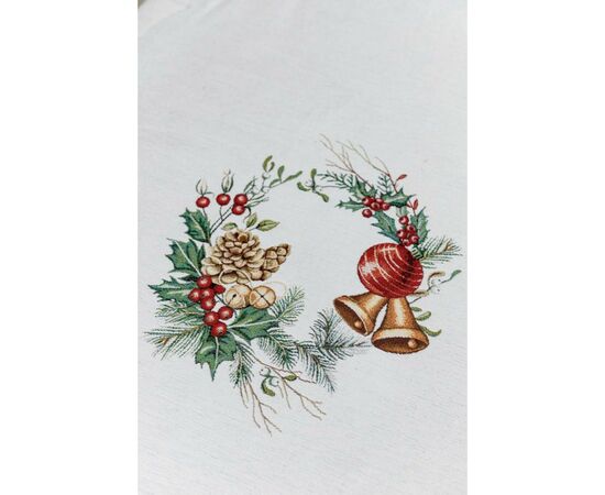 Скатерть Прованс гобеленовая с велюром Зимний город 135х180 см (4823093450462), изображение 3