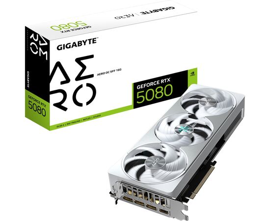 Видеокарта GIGABYTE GeForce RTX5080 16GB AERO OC SFF (GV-N5080AERO OC-16GD), изображение 10 Видеокарта GIGABYTE GeForce RTX5080 16GB AERO OC SFF (GV-N5080AERO OC-16GD), изображение 10