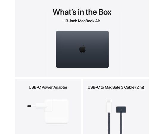Ноутбук Apple MacBook Air 13 M4 A3240 Midnight (MW133UA/A), изображение 9 Ноутбук Apple MacBook Air 13 M4 A3240 Midnight (MW133UA/A), изображение 9