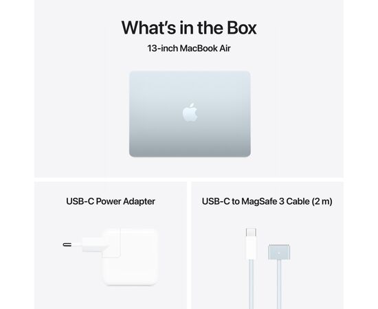 Ноутбук Apple MacBook Air 13 M4 A3241 Sky Blue (MC7A4UA/A), изображение 10 Ноутбук Apple MacBook Air 13 M4 A3241 Sky Blue (MC7A4UA/A), изображение 10