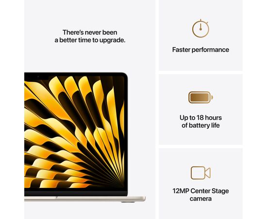 Ноутбук Apple MacBook Air 13 M4 A3241 Starlight (MW1J3UA/A), изображение 8 Ноутбук Apple MacBook Air 13 M4 A3241 Starlight (MW1J3UA/A), изображение 8