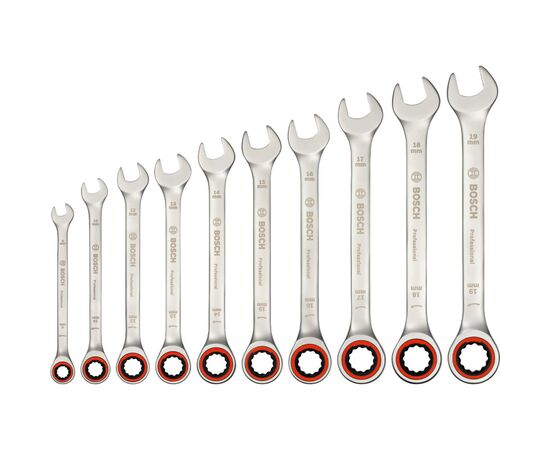 Ключ Bosch комбинированный, набор 10шт, 6-19мм (1.600.A02.AU0)