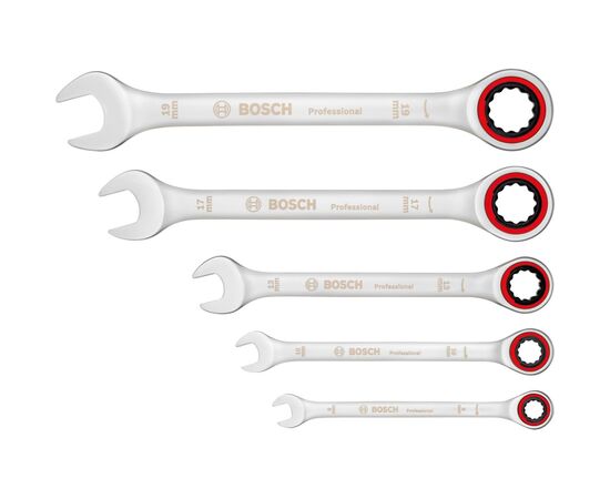 Ключ Bosch комбинированный, набор 5шт, 8,10,13,17,19мм (1.600.A02.Z3D)