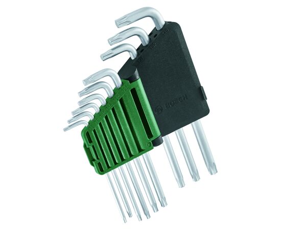 Ключ Bosch шестигранный, набор 9шт, T8-T40 (1.600.A02.Z9C), изображение 3