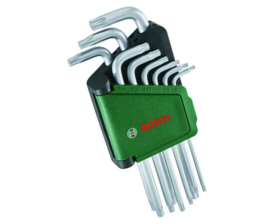 Ключ Bosch шестигранный, набор 9шт, T8-T40 (1.600.A02.Z9C)