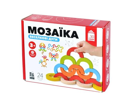 Розвиваюча іграшка Ігротеко Мозаїка ВЕСЕЛКОВІ ДУГИ 24 елементів (900507)