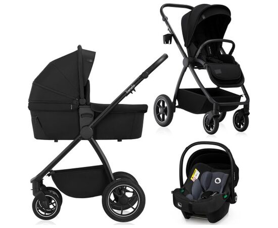 Коляска Lionelo 3 в 1 MERIL 3IN1 BLACK ONYX (LO-MERIL 3IN1 BLACK ONYX)