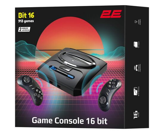 Ігрова консоль 2E 16bit HDMI (2 бездротових геймпада, 913 іг (2E16BHDWS913), зображення 9 Ігрова консоль 2E 16bit HDMI (2 бездротових геймпада, 913 іг (2E16BHDWS913), зображення 9
