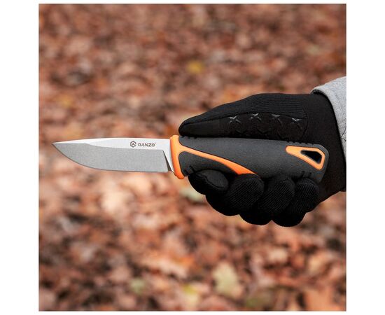 Нож Ganzo G807-OR Помаранчевий з ножнами (G807OR), изображение 10 Нож Ganzo G807-OR Помаранчевий з ножнами (G807OR), изображение 10