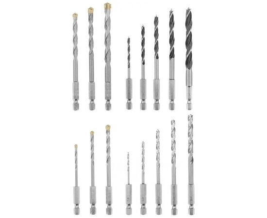 Набір свердл Einhell універсальний, 2-8мм, 16 шт, кейс (108953), зображення 2