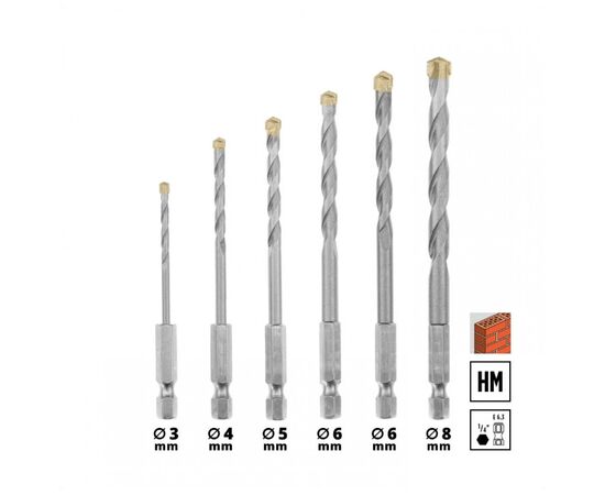 Набір свердл Einhell універсальний, 2-8мм, 16 шт, кейс (108953), зображення 3