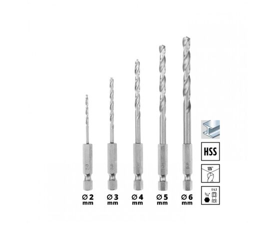Набір свердл Einhell універсальний, 2-8мм, 16 шт, кейс (108953), зображення 4