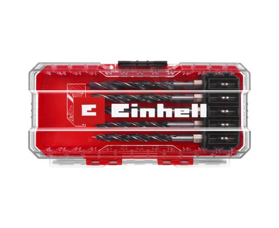 Набір свердл Einhell по дереву 10шт, 3-8мм, кейс (108733), зображення 8 Набір свердл Einhell по дереву 10шт, 3-8мм, кейс (108733), зображення 8
