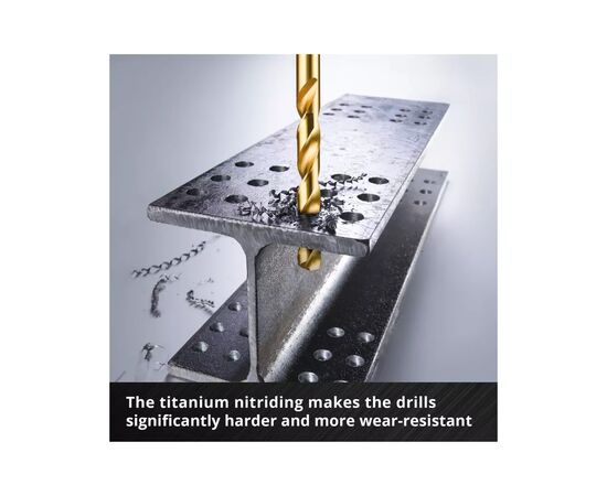 Набір свердл Einhell по металу 19шт, 1-10мм, кейс (427019), зображення 4