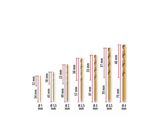Набір свердл Einhell по металу 19шт, 1-10мм, кейс (427019), зображення 8