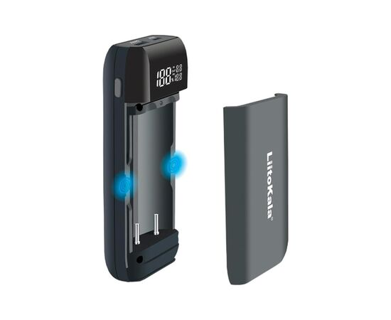 Зарядное устройство для аккумуляторов Liitokala 2 Slots, w func. Powerbank/PD/QC, USB/Type-C, LED disp, 18650/21700 (Lii-MP2), изображение 2 Зарядное устройство для аккумуляторов Liitokala 2 Slots, w func. Powerbank/PD/QC, USB/Type-C, LED disp, 18650/21700 (Lii-MP2), изображение 2