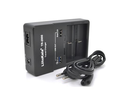 Зарядное устройство для аккумуляторов Liitokala 2 Slots, USB1/QC/3.0, USB2/2.4A, NiMHC(R14)/SC/AA/AAA/17670, Li-ion10440...26650 (Lii-TR2000), изображение 2 Зарядное устройство для аккумуляторов Liitokala 2 Slots, USB1/QC/3.0, USB2/2.4A, NiMHC(R14)/SC/AA/AAA/17670, Li-ion10440...26650 (Lii-TR2000), изображение 2
