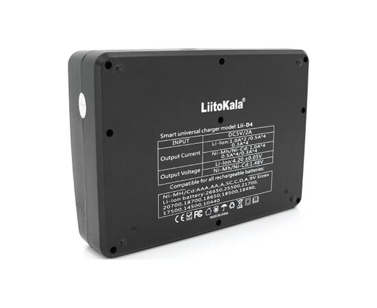 Зарядное устройство для аккумуляторов Liitokala 4 Slots, Ni-MH/Ni-CdAA,AAA,C, Li-ion/IMR32650,21700,18650 (Lii-D4), изображение 3 Зарядное устройство для аккумуляторов Liitokala 4 Slots, Ni-MH/Ni-CdAA,AAA,C, Li-ion/IMR32650,21700,18650 (Lii-D4), изображение 3