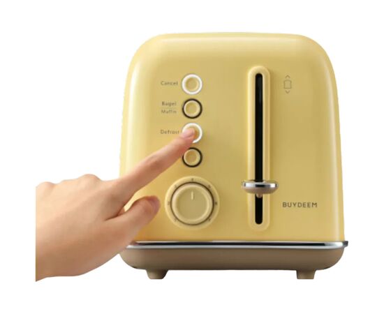 Тостер Buydeem DT620E Mellow Yellow (DT620E-MY/EU), изображение 3 Тостер Buydeem DT620E Mellow Yellow (DT620E-MY/EU), изображение 3