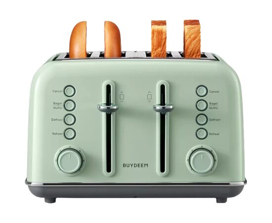 Тостер Buydeem DT640E Cozy Greenish (DT640E-CG/EU), изображение 5 Тостер Buydeem DT640E Cozy Greenish (DT640E-CG/EU), изображение 5