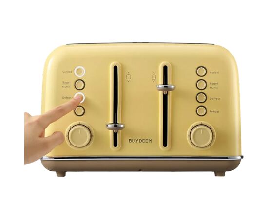 Тостер Buydeem DT640E Mellow Yellow (DT640E-MY/EU), изображение 3 Тостер Buydeem DT640E Mellow Yellow (DT640E-MY/EU), изображение 3