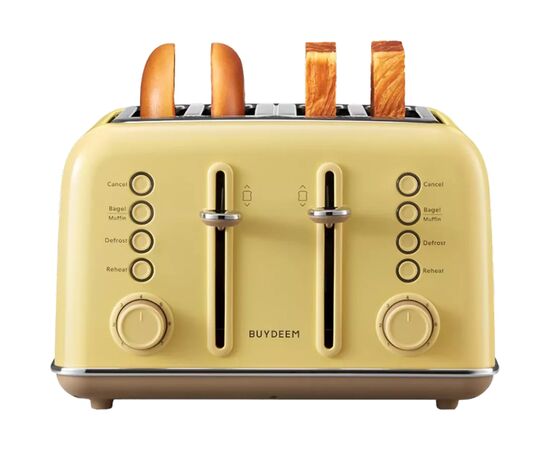 Тостер Buydeem DT640E Mellow Yellow (DT640E-MY/EU), изображение 4 Тостер Buydeem DT640E Mellow Yellow (DT640E-MY/EU), изображение 4