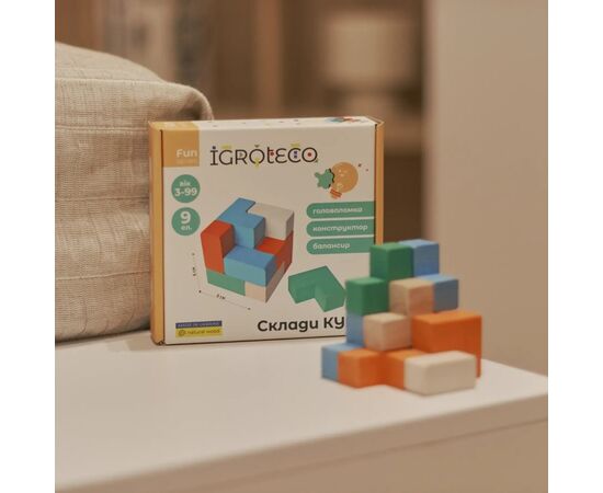 Развивающая игрушка Ігротеко Сложи КУБ (900170), изображение 4 Развивающая игрушка Ігротеко Сложи КУБ (900170), изображение 4