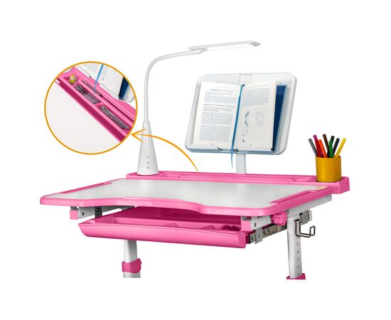 Парта зі стільцем Evo-kids BD-23 PN, зображення 5 Парта зі стільцем Evo-kids BD-23 PN, зображення 5