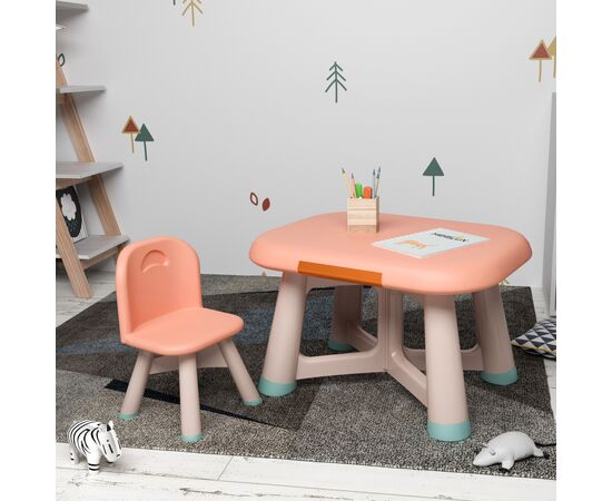 Дитячий стіл Mealux комплект Peppa стіл + стілець (KD-F042 Orange), зображення 3 Дитячий стіл Mealux комплект Peppa стіл + стілець (KD-F042 Orange), зображення 3