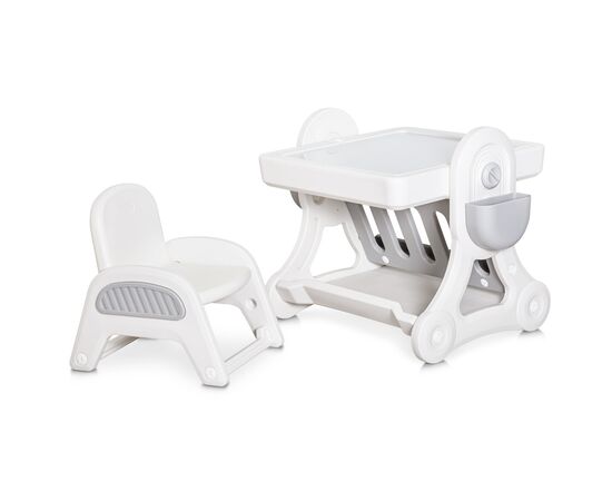 Детский стол Mealux комплект Robin стол + стул (KD-F051 White / Grey), изображение 2 Детский стол Mealux комплект Robin стол + стул (KD-F051 White / Grey), изображение 2