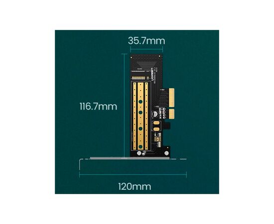 Контролер Ugreen PCI-E 3.0 for SSD M.2 (NVMe) x4 CM302 (70503), зображення 11 Контролер Ugreen PCI-E 3.0 for SSD M.2 (NVMe) x4 CM302 (70503), зображення 11