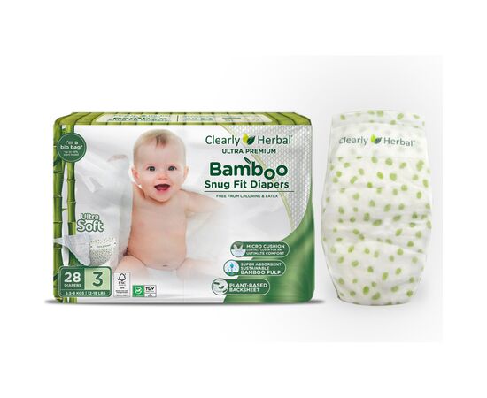 Подгузники Clearly Herbal Bamboo, розмір 3 (5,5-8 кг), 28 шт (1135)