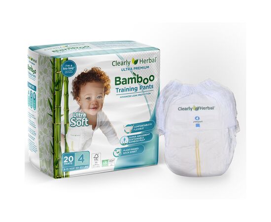 Підгузки Clearly Herbal Bamboo, розмір 4 (9-15 кг), 20 шт. (1124)