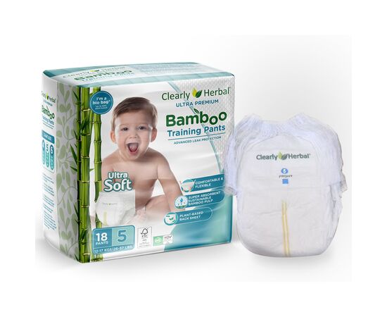 Підгузки Clearly Herbal Bamboo, розмір 5 (12-17 кг), 18 шт. (1125)