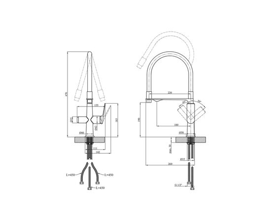 Смеситель Kroner Graz-GRP03815, изображение 9 Смеситель Kroner Graz-GRP03815, изображение 9