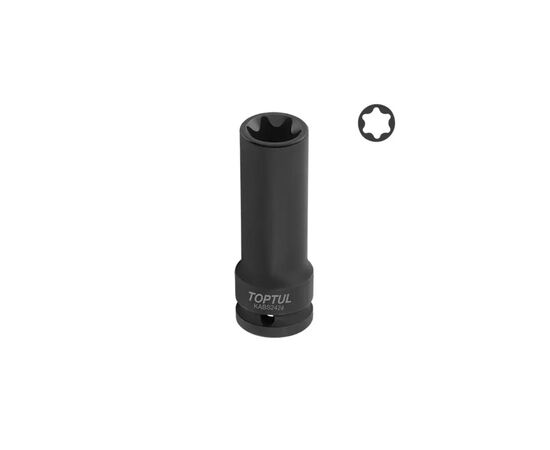 Головка торцева Toptul ударна подовжена 3/4" E24 L110мм (KABS2424), зображення 2 Головка торцева Toptul ударна подовжена 3/4" E24 L110мм (KABS2424), зображення 2