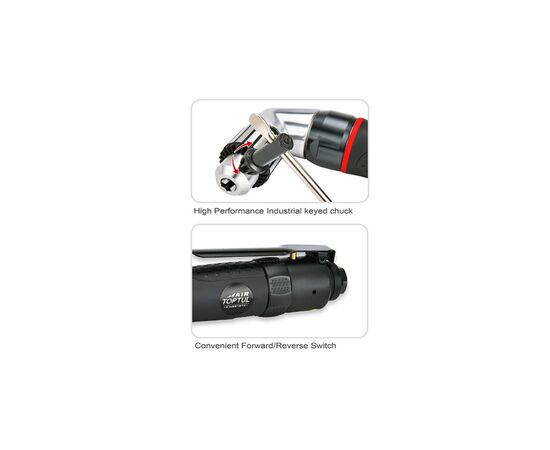 Дриль Toptul пневматична кутова реверсивна 3/8", 1500об/хв (KAQB1215), зображення 3 Дриль Toptul пневматична кутова реверсивна 3/8", 1500об/хв (KAQB1215), зображення 3