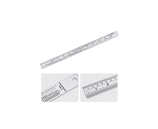 Лінійка будівельна Toptul нержавіюча сталь 150мм (IABA0150), зображення 2