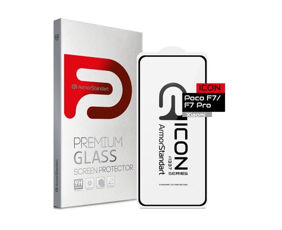 Скло захисне Armorstandart Icon Xiaomi Poco F7 / F7 Pro Black (ARM80409)