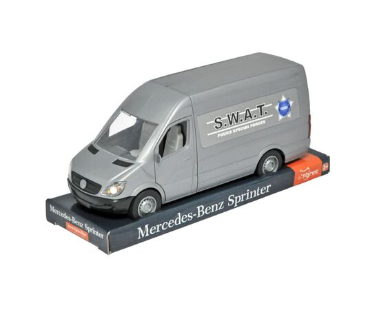 Спецтехника Tigres Mercedes-Benz Sprinter грузовой (серый) на планшетке (39703)