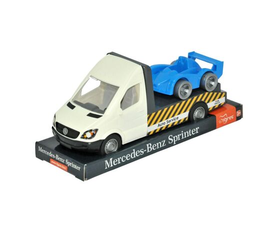 Спецтехника Tigres Mercedes-Benz Sprinter эвакуатор (белый) на планшетке (39708)