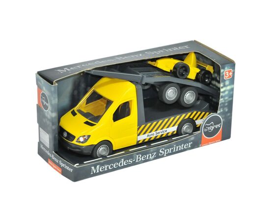 Спецтехника Tigres Mercedes-Benz Sprinter эвакуатор с лафетом (желтый) (39741)