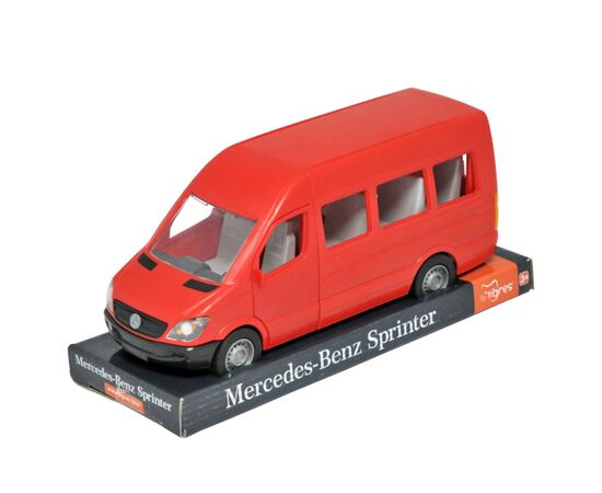 Машина Tigres Mercedes-Benz Sprinter пассажирский (красный) на планшетке (39705)