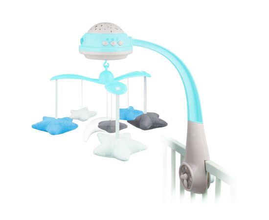 Мобиль Canpol Карусель музыкальная электрическая с проектором - голубая (75/100_blu), изображение 2