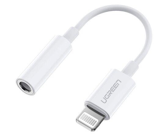 Переходник Lightning to 3.5 mm 0.1m Headphone Jack Adapter Model US212 white Ugreen (30759)