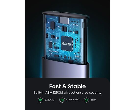 Карман внешний Ugreen SSD M.2 (NVME) M-KEY 3.1 GEN2 CM400 (10902), изображение 5 Карман внешний Ugreen SSD M.2 (NVME) M-KEY 3.1 GEN2 CM400 (10902), изображение 5
