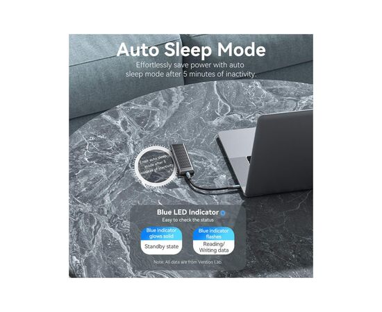 Карман внешний Vention SSD M.2 (NVME) M-key USB Type-C 3.2 10Gbps Heat Sink Aluminum (KPKH0), изображение 10 Карман внешний Vention SSD M.2 (NVME) M-key USB Type-C 3.2 10Gbps Heat Sink Aluminum (KPKH0), изображение 10