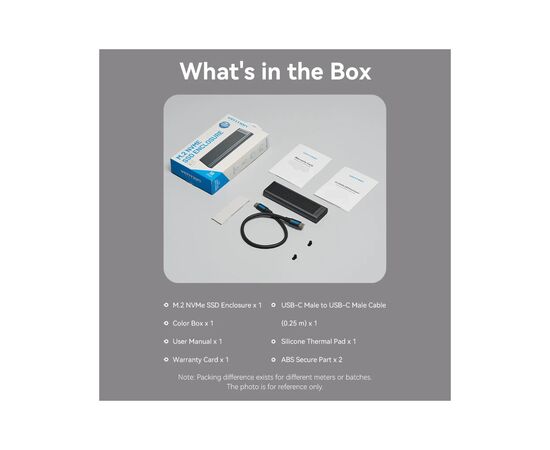 Карман внешний Vention SSD M.2 (NVME) M-key USB Type-C 3.2 10Gbps Heat Sink Aluminum (KPKH0), изображение 12 Карман внешний Vention SSD M.2 (NVME) M-key USB Type-C 3.2 10Gbps Heat Sink Aluminum (KPKH0), изображение 12