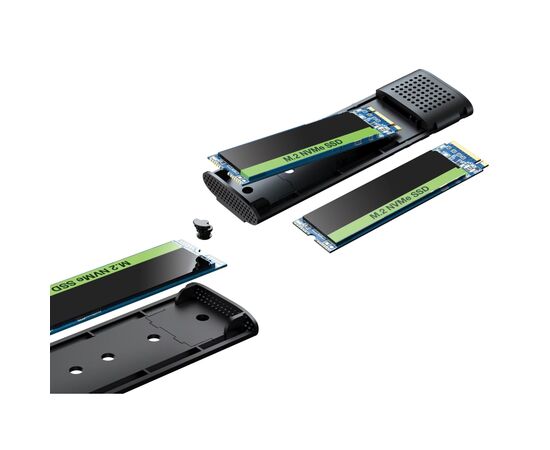 Карман внешний Sandberg SSD M.2, (NVMe) M-Key USB Type-C 3.2 (136-39), изображение 3 Карман внешний Sandberg SSD M.2, (NVMe) M-Key USB Type-C 3.2 (136-39), изображение 3