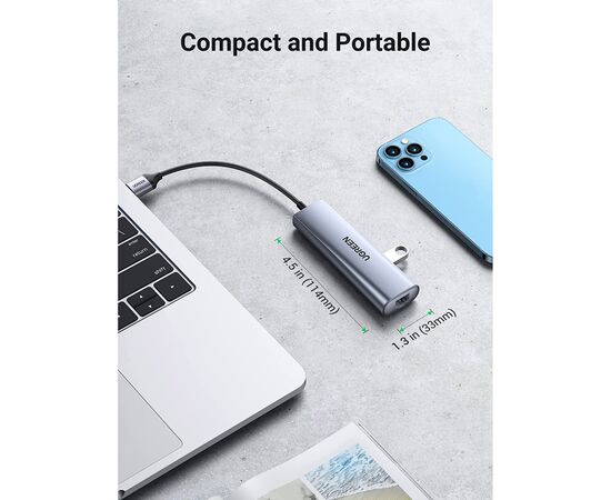 Концентратор Ugreen USB 3.0 to 3xUSB 3.0/RJ45/Micro USB CM266 Gray (60812), изображение 5 Концентратор Ugreen USB 3.0 to 3xUSB 3.0/RJ45/Micro USB CM266 Gray (60812), изображение 5